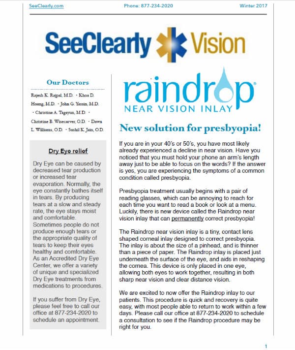 December See Clearly Vision December Newsletter